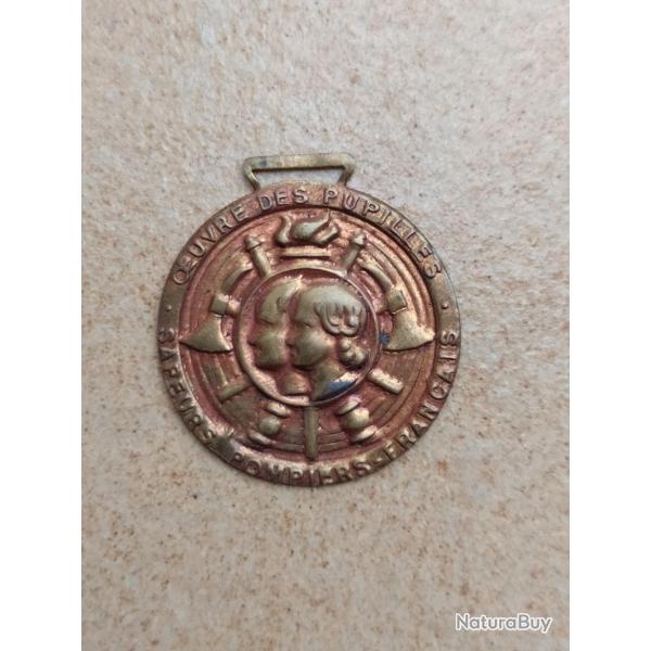 MEDAILLE OEUVRE DES PUPILLES DES SAPEURS POMPIERS FRANCAIS