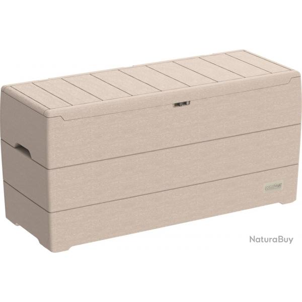 Durabox 270L/71 Gallon plastic storage box, Woodgrain texture, Outdoor Deck Box, Garden Furniture St
