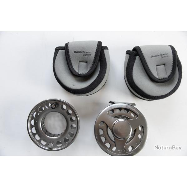 MOULINET  MOUCHE DANIELSSON EN PARFAIT ETAT AVEC BOBINE SUPPLEMENTAIRE TAILLE  SOIE ELEVEN FOURTEEN