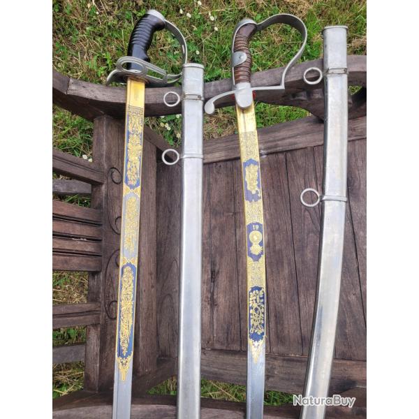 Lot sabres d'apparats Prussiens