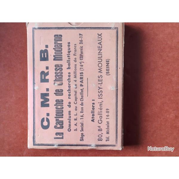 vielle boite de balles cal 16 C.M.R.B    ISSY LES MOULINEAUX pour collection