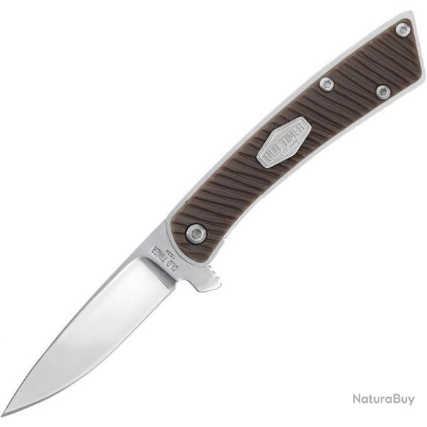 Couteau Old Timer Slim Lame Clip Point Acier 7Cr17MoV Manche Marron Cran Forc SCH1226635