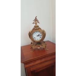 Pendule horloge Franz Hermle Germany en bronze doré style Louis XV