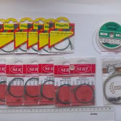 PECHE Lot avançons acier + Bas de ligne acier + crinelle gainée kevlar TORTUE WATER QUEEN RAGOT...