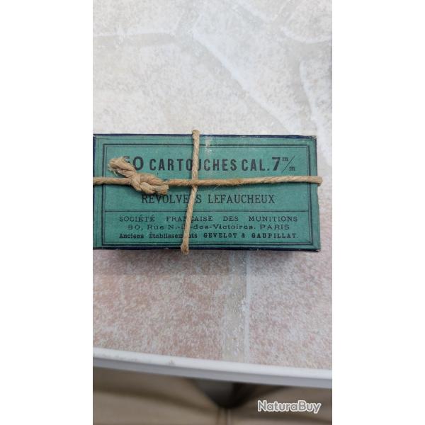 Cartouches pour Rvolver Lefaucheux 7mm