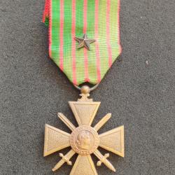 Médaille militaire - Croix de Guerre 1914 - 1918 avec une citation