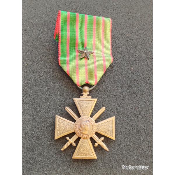 Mdaille militaire - Croix de Guerre 1914 - 1918 avec une citation