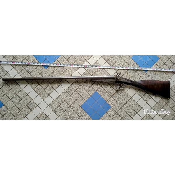 Fusil de chasse juxtapos  broche.