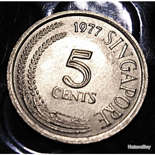 Singapore  piece de 5 cents 1977 ttb+