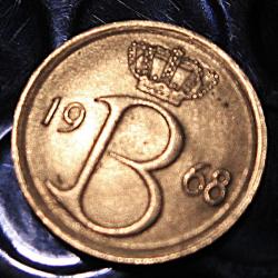 Belgie piece de 25 c 1968 ttb+