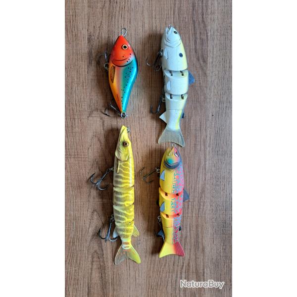 Lot de 4 leurres brochet