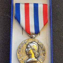 Médaille du travail en argent - Médaille d'Honneur des Chemins de Fer nominative