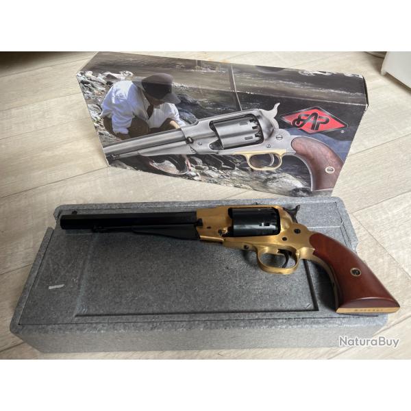 Revolver Remington Texas 44 Brass Frame Martial Model Laiton