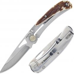 Couteau Schrade Uncle Henry 3UH Large Lame Acier 7Cr17MoV Manche Imitation Cerf Lockback SCH1227306