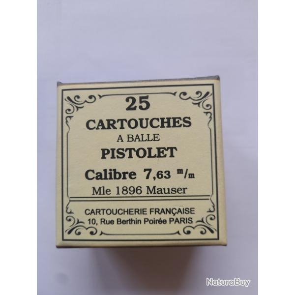 REPRO BTE CARTOUCHES CAL 7,63 mm modle 1896 mauser