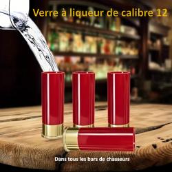 Lot de 8 gobelets à liqueur cartouches de calibre 12, dans tous les bars de chasseurs
