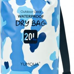 Sac Étanche 20L Flottant Imperméable Pêche Plongée Canoë Rafting Kayak Camping Snowboard