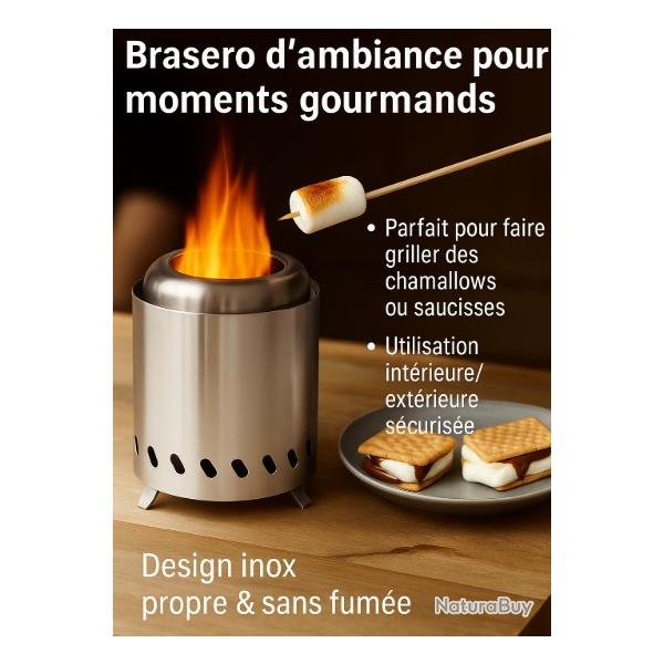 Rchaud Camping Inox Portable Robuste Survie Jardin Terrasse Bureau Chasse Pche Camping Randonne