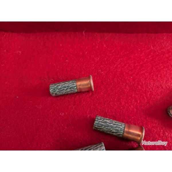 28 Cartouches 9mm pour carabine de jardin ou canne fusil plomb de 8 gevelot.