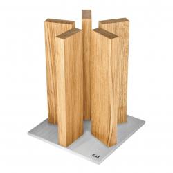 Kai STH-3 Porte-couteaux 'Stonehenge' Acier / Chene pour 10 couteaux magnétique