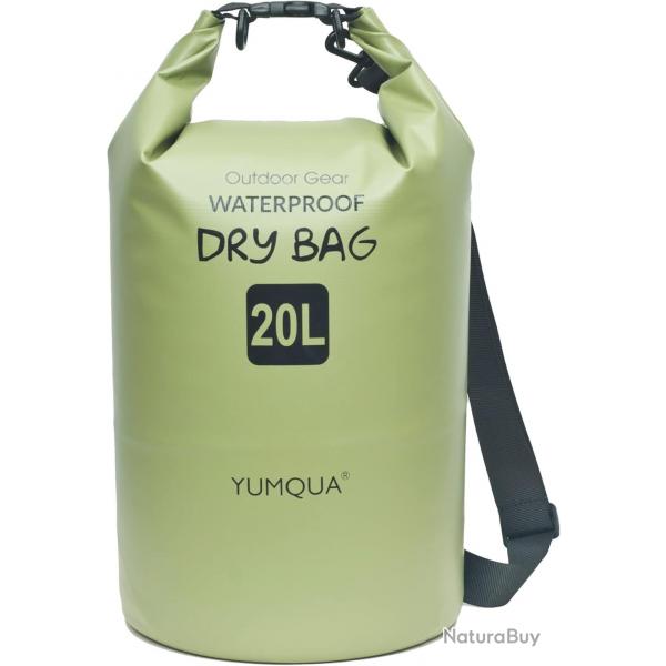 Sac tanche 20L Flottant Impermable Pche Plonge Camping Cano Navigation Kayak Rafting