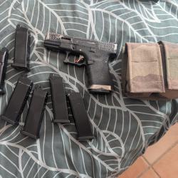 Réplique G19 blowback à gaz + 6 chargeurs