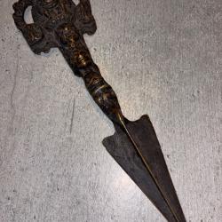 Dague couteau ancien bronze Tibet