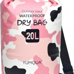 Sac Étanche 20L Flottant Imperméable Camping Navigation Pêche Plongée Rafting Canoë Kayak