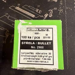 Ogive .308 FMJ sellier bellot 147gr