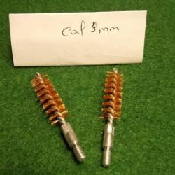 2 brosses pour calibres 9 mm, 38 spécial et 357 magnum (armes de poing ou armes longues)