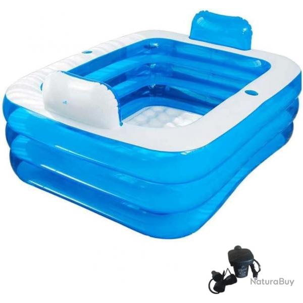 Double Baignoire Portable pour Adulte, Grande Baignoire Pliante paisse sur Pied, Baignoire Spa