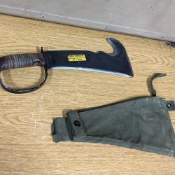 RARE ORIGINAL AUTHENTIQUE US ARMY VIETNAM 1966 FRANK & WARREN MACHETE SURVIVAL AX TYPE IV EX COND !!