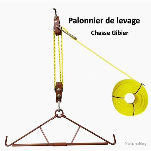 Palonnier de chasse Ensemble de levage  avec systme de double poulie, support de cerf de 300 kg