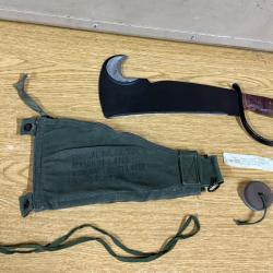 RARE ORIGINAL AUTHENTIQUE US ARMY 1ST GULF WAR 1991 FRANK & WARREN MACHETE SURVIVAL AX TYPE IV