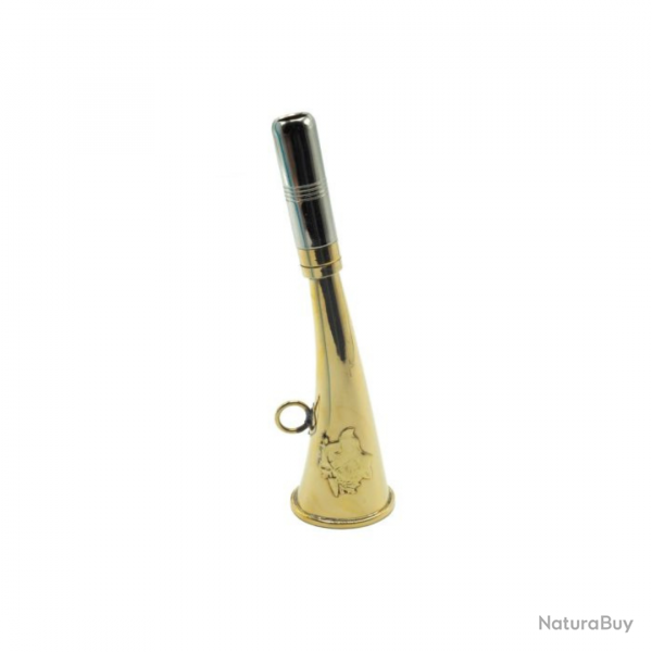 Corne d'appel laiton de 16 cm dcor sanglier - JANUEL