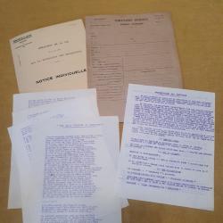 Lot documents justice bagne maison d'arrêt prisonniers tatouages