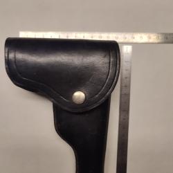 Etui / holster cuir noir pour pistolet 7.65mm