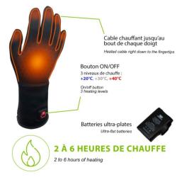 SANCY Gants chauffants fins - XL