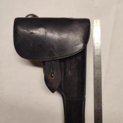 Etui / holster cuir noir pour pistolet 7.65mm, ou 9mm court ,année 1930