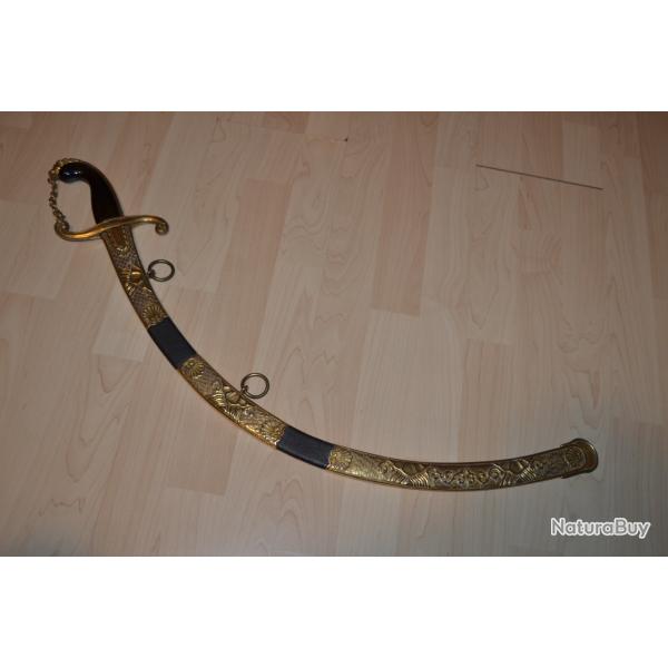 Sabre  l'orientale d'officier des mamelouks empire lame signe Klingenthal richement dcor