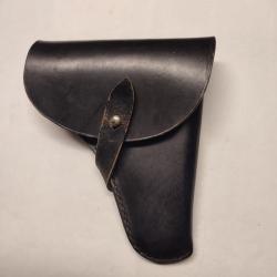 Etui / holster cuir noir pour pistolet 7.65mm autrichien