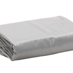 Bâche grise 1x2,5 m en toile PVC 650 g/m² - Protection toutes saisons