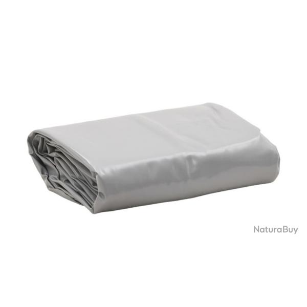 Bche grise 1x2,5 m en toile PVC 650 g/m - Protection toutes saisons