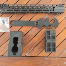 Kit ,Pour Changer Garde main flottant ,pour AR15,M4,M16 et clone 15" + kit gas block M4 Neuf