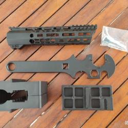 Kit ,Pour Changer Garde main flottant ,pour AR15,M4,M16 et clone 10" + kit gas block M4