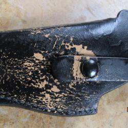 holster étui cuir épais modèle ceinture police revolver pistolet  Ruby PPK mauser hsc gaucher