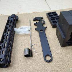 Kit Garde Main flottant 12 pouces, type M lok, 30.6cm pour AR15 et clone+  Kit gaz bock M4