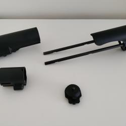 Crosse airsoft d'occasion G&G crosse ARP9 /Arp556 GOS V5 Stock +Stock Extension Batterie - Noir