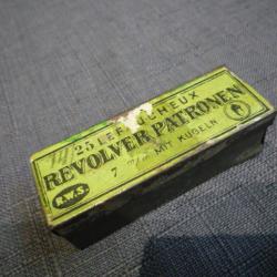 boite de 25 cartouches a broche Lefaucheux 7m/m anciennes et de collection R.W.S