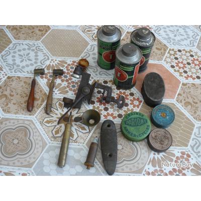 Lot D'anciens Outils Pour Fabrication De Cartouches De Chasse – Reloading, Vintage